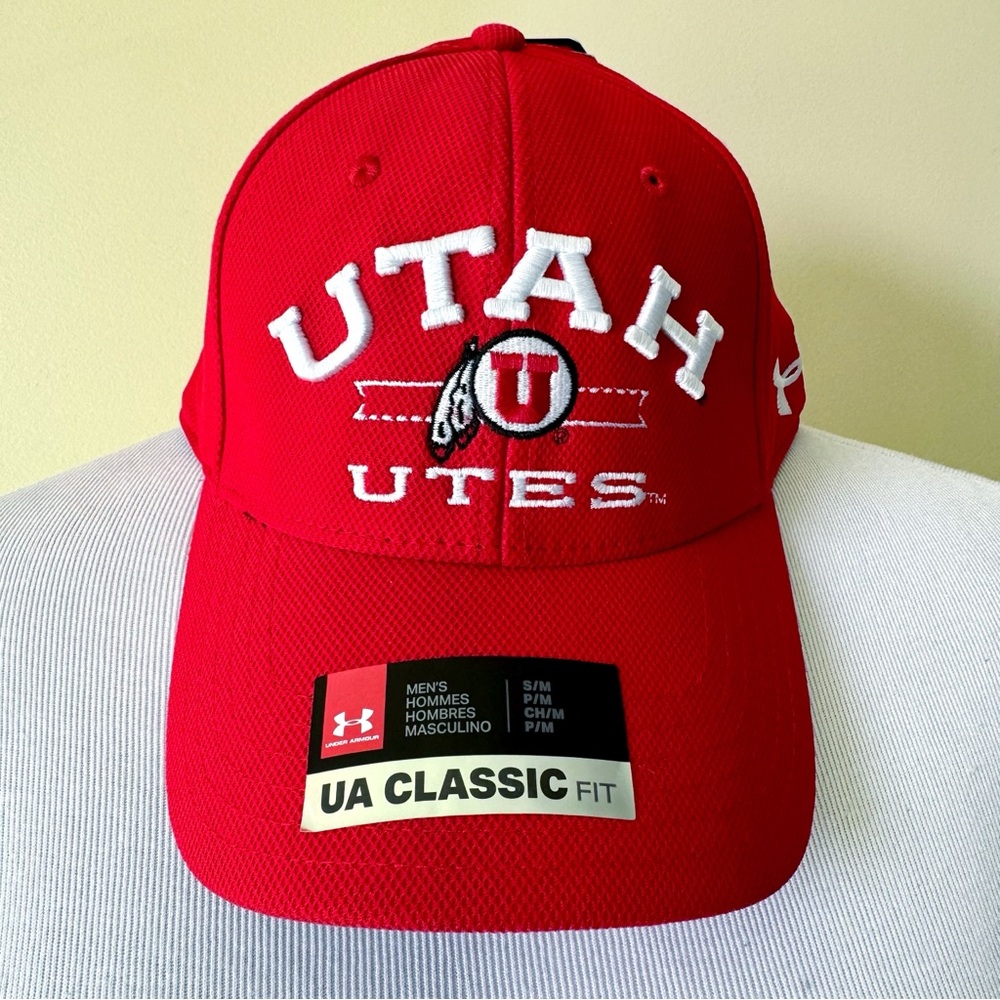 Under Armour Utah Utes Fitted Stretch Hat Cap Mens Womens Small Medium NCAA Gift